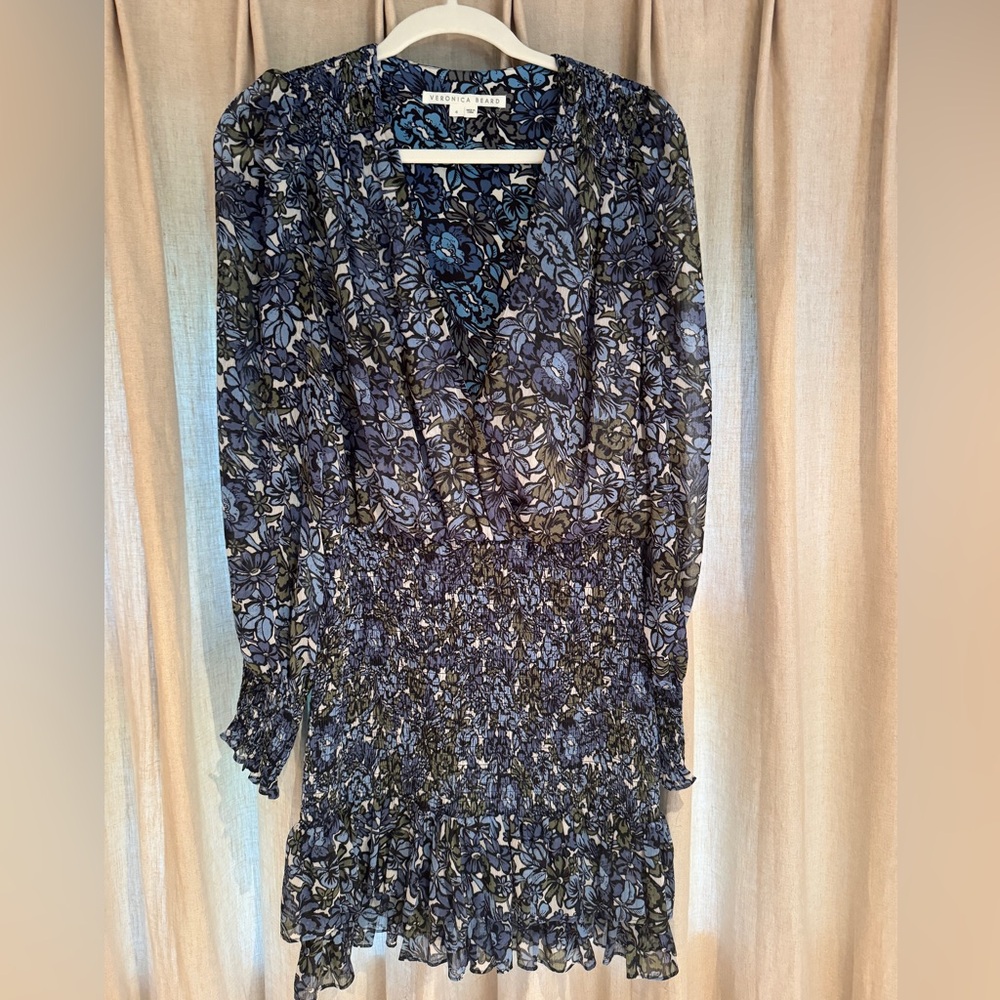 Veronica Beard Blue Floral Dress Size 6 - excellent condition